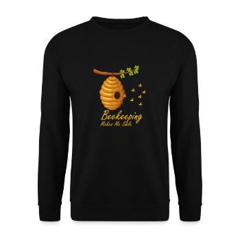 L'apiculture me fait sourire Beehive Wildlife - Sweat-shirt Unisexe - noir - Devant - Alina (178cm) & Michal (187cm)
