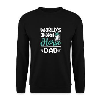Le meilleur papa cheval du monde - Sweat-shirt Unisexe - noir - Devant - Alina (178cm) & Michal (187cm)