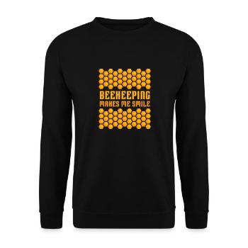 Beekeeping Hobby Bee Keeper Beeswax Beehive - Unisex Sweatshirt - black - Front - Alina (178cm) & Michal (187cm)