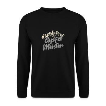 Mountaineering Mountains Summit Master - Unisex Sweatshirt - black - Front - Alina (178cm) & Michal (187cm)