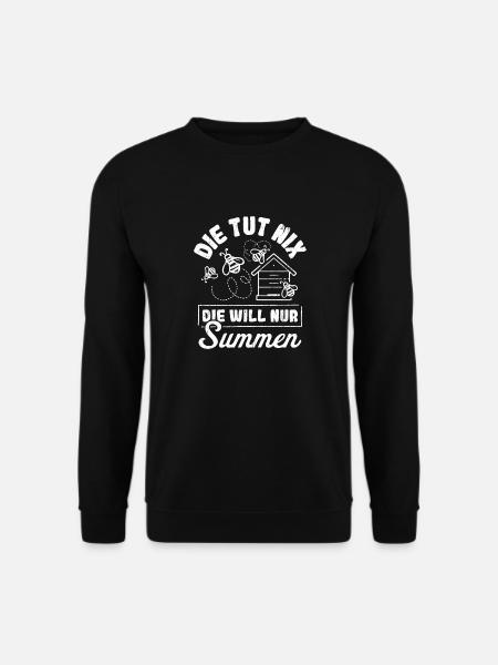Bienen - Die tut nix die will nur Summen Bienenkön - Unisex Pullover - Schwarz