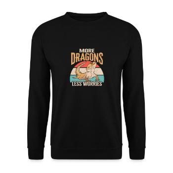 Lézard dragon barbu Herpétologiste des reptiles - Sweat-shirt Unisexe - noir - Devant - Alina (178cm) & Michal (187cm)
