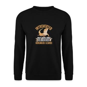 Lézard dragon barbu Herpétologiste des reptiles - Sweat-shirt Unisexe - noir - Devant - Alina (178cm) & Michal (187cm)