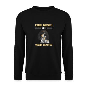 Bluetick Coonhound Gift Funny Saying - Unisex Sweatshirt - black - Front - Alina (178cm) & Michal (187cm)