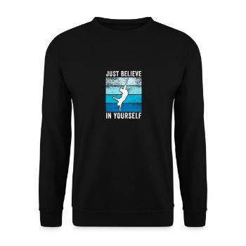 Bungee Jumping - Unisex Pullover - Schwarz - Vorne - Alina (178cm) & Michal (187cm)