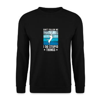 Bungee Jumping - Unisex Pullover - Schwarz - Vorne - Alina (178cm) & Michal (187cm)