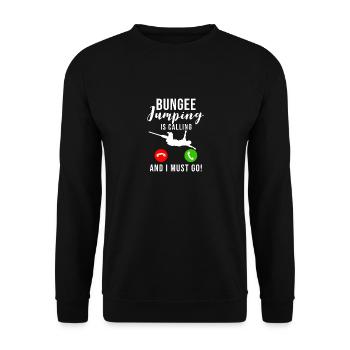 Bungee Jumping - Unisex Pullover - Schwarz - Vorne - Alina (178cm) & Michal (187cm)