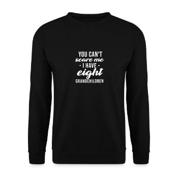Huit petits-enfants Grand-mère Grand-père Cadeau Grands-parents de 8 - Sweat-shirt Unisexe - noir - Devant - Alina (178cm) & Michal (187cm)