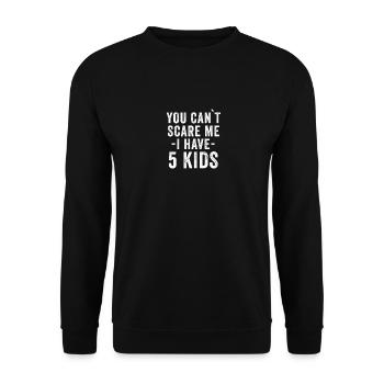 5 Kids Gift Mom Dad Parents Five Kids - Unisex Sweatshirt - black - Front - Alina (178cm) & Michal (187cm)