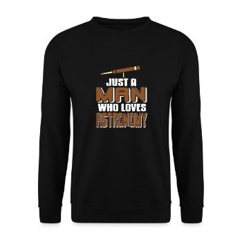 Juste un homme qui aime l’astronomie Génial rétro - Sweat-shirt Unisexe - noir - Devant - Alina (178cm) & Michal (187cm)