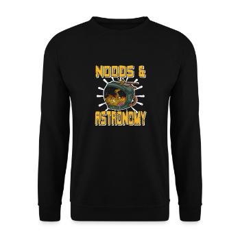 Noods & Astronomy Funny Retro Ramen Lover Designs - Unisex Sweatshirt - black - Front - Alina (178cm) & Michal (187cm)