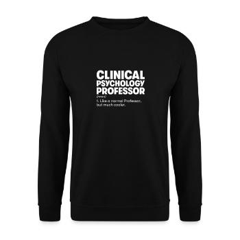 Professeur de psychologie clinique - Sweat-shirt Unisexe - noir - Devant - Alina (178cm) & Michal (187cm)