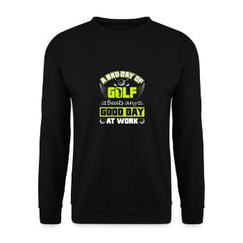 Bad Day of Golf - Unisex Pullover - Schwarz - Vorne - Alina (178cm) & Michal (187cm)