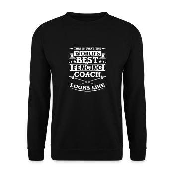World's best fencing coach - Unisex Sweatshirt - black - Front - Alina (178cm) & Michal (187cm)