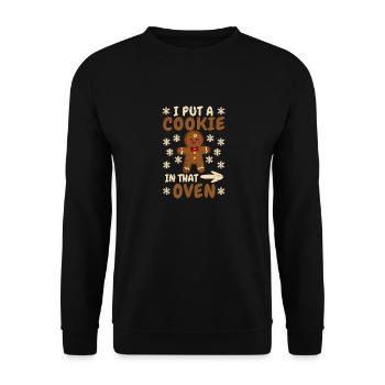 Pregnancy Announcement Baby Xmas I have a - Unisex Sweatshirt - black - Front - Alina (178cm) & Michal (187cm)