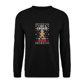J’ai mis un biscuit dans cette grossesse au four - Sweat-shirt Unisexe - noir - Devant - Alina (178cm) & Michal (187cm)