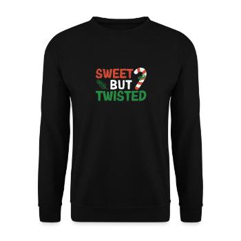 Candy Cane Drôle Noël Noël Sucré - Sweat-shirt Unisexe - noir - Devant - Alina (178cm) & Michal (187cm)