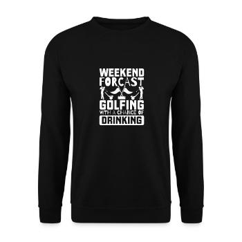 Weekend Forecast - Unisex Pullover - Schwarz - Vorne - Alina (178cm) & Michal (187cm)