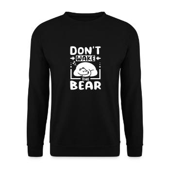 Don't wake the bear - Unisex Pullover - Schwarz - Vorne - Alina (178cm) & Michal (187cm)