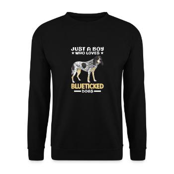 Bluetick Coonhound Gift Funny Saying - Unisex Sweatshirt - black - Front - Alina (178cm) & Michal (187cm)