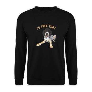 Bluetick Coonhound Gift Funny Saying - Unisex Sweatshirt - black - Front - Alina (178cm) & Michal (187cm)