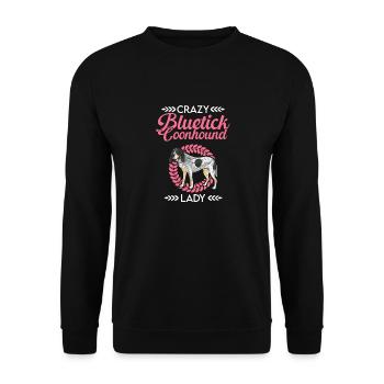 Bluetick Coonhound Gift Funny Saying - Unisex Sweatshirt - black - Front - Alina (178cm) & Michal (187cm)