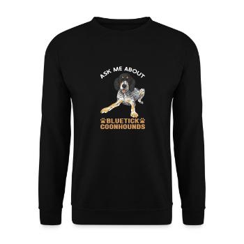 Bluetick Coonhound Gift Funny Saying - Unisex Sweatshirt - black - Front - Alina (178cm) & Michal (187cm)