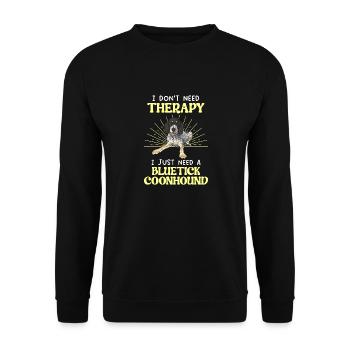 Bluetick Coonhound Gift Funny Saying - Unisex Sweatshirt - black - Front - Alina (178cm) & Michal (187cm)