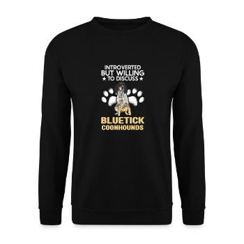Bluetick Coonhound Gift Funny Saying - Unisex Sweatshirt - black - Front - Alina (178cm) & Michal (187cm)