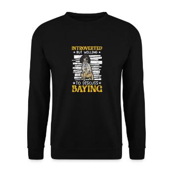 Bluetick Coonhound Gift Funny Saying - Unisex Sweatshirt - black - Front - Alina (178cm) & Michal (187cm)