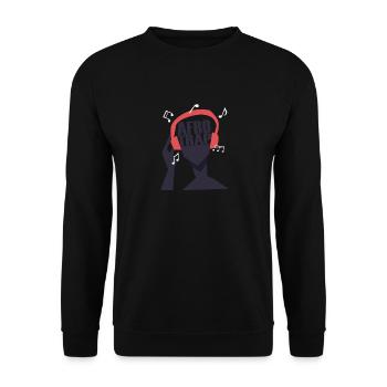 Mon cœur bat pour Afrotrap - Sweat-shirt Unisexe - noir - Devant - Alina (178cm) & Michal (187cm)