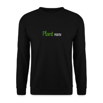 Plans Positive | Vegan Humor Vegetarian Vegan - Unisex Sweatshirt - black - Front - Alina (178cm) & Michal (187cm)