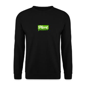 Plans Positive | Vegan Humor Vegetarian Vegan - Unisex Sweatshirt - black - Front - Alina (178cm) & Michal (187cm)