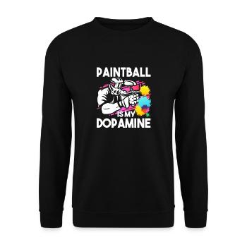 Le paintball est mon paintball drôle de dopamine - Sweat-shirt Unisexe - noir - Devant - Alina (178cm) & Michal (187cm)