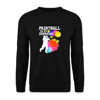 Le paintball est mon paintball drôle de dopamine - Sweat-shirt Unisexe - noir - Devant - Alina (178cm) & Michal (187cm)