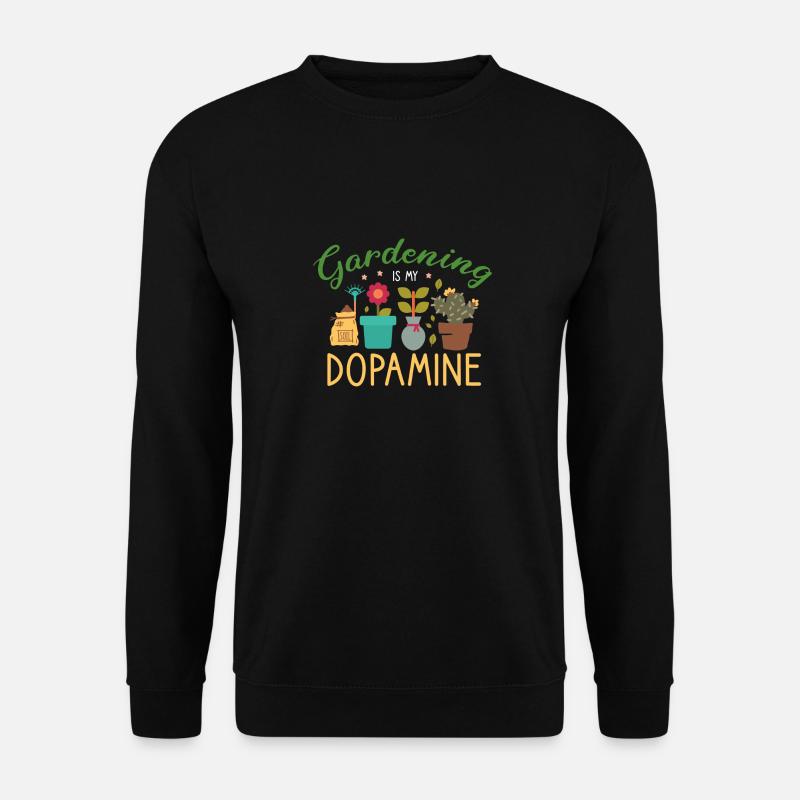 Gartenarbeit Ist Meine Dopamin-Gartengrünpflanze - Unisex Pullover - Schwarz