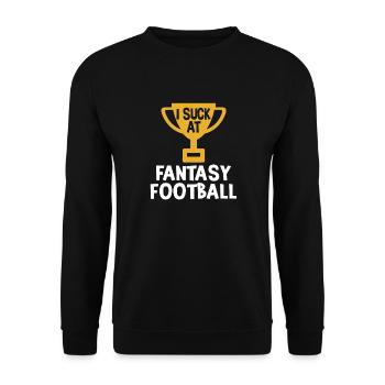Ich Lutsche Am Fantasy Football -Verlierer - Unisex Pullover - Schwarz - Vorne - Alina (178cm) & Michal (187cm)