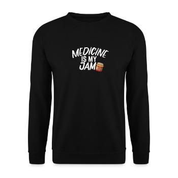Medizin Ist Mein Jam Doctor Hospital Polyclinic - Unisex Pullover - Schwarz - Vorne - Alina (178cm) & Michal (187cm)