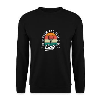 keep calm - Unisex Pullover - Schwarz - Vorne - Alina (178cm) & Michal (187cm)
