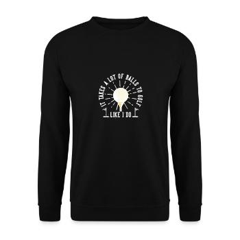 it takes a lot - Unisex Pullover - Schwarz - Vorne - Alina (178cm) & Michal (187cm)
