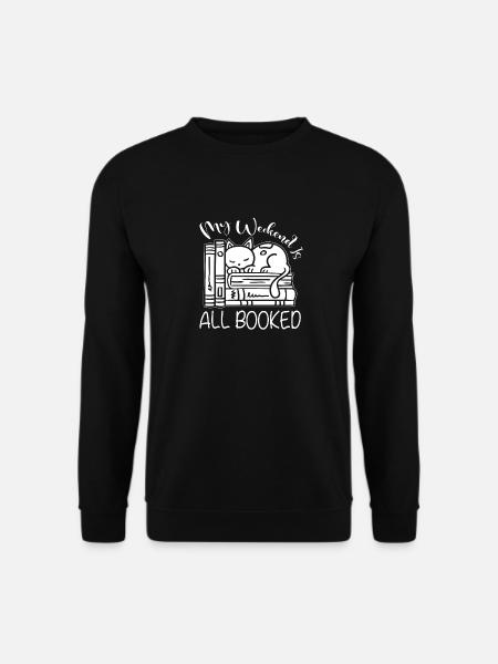 Cat Book Lovers Read Books - Unisex Sweatshirt - black