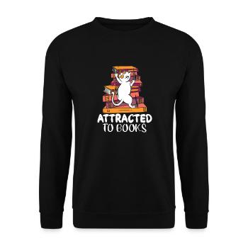 Les amateurs de livres de chats lisent des livres - Sweat-shirt Unisexe - noir - Devant - Alina (178cm) & Michal (187cm)