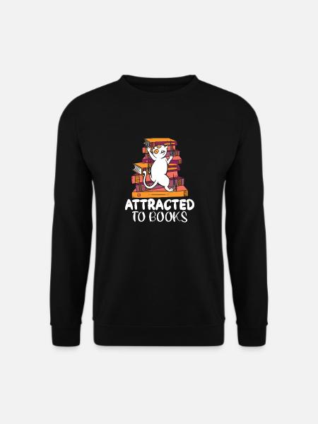 Cat Book Lovers Read Books - Unisex Sweatshirt - black