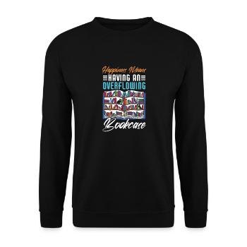Les amateurs de livres de chats lisent des livres - Sweat-shirt Unisexe - noir - Devant - Alina (178cm) & Michal (187cm)