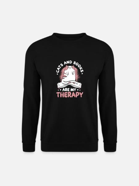 Cat Book Lovers Read Books - Unisex Sweatshirt - black