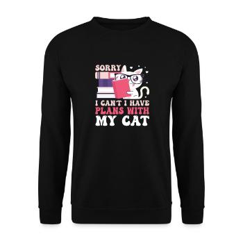 Les amateurs de livres de chats lisent des livres - Sweat-shirt Unisexe - noir - Devant - Alina (178cm) & Michal (187cm)