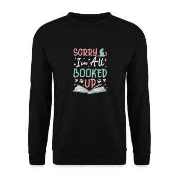Les amateurs de livres de chats lisent des livres - Sweat-shirt Unisexe - noir - Devant - Alina (178cm) & Michal (187cm)