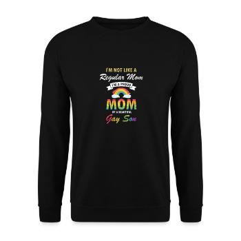 I'm Not A Regular MOM I'm A Proud Mom Of A Gay Son - Unisex Pullover - Schwarz - Vorne - Alina (178cm) & Michal (187cm)