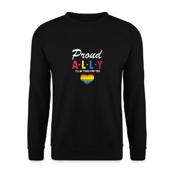 Fier ALLY Je serai là pour toi Rétro génial - Sweat-shirt Unisexe - noir - Devant - Alina (178cm) & Michal (187cm)