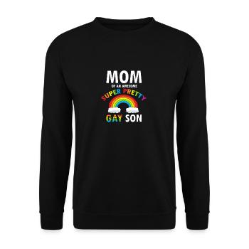 MOM Of An Awesome Super Pretty Gay Son Cute Pride - Unisex Pullover - Schwarz - Vorne - Alina (178cm) & Michal (187cm)